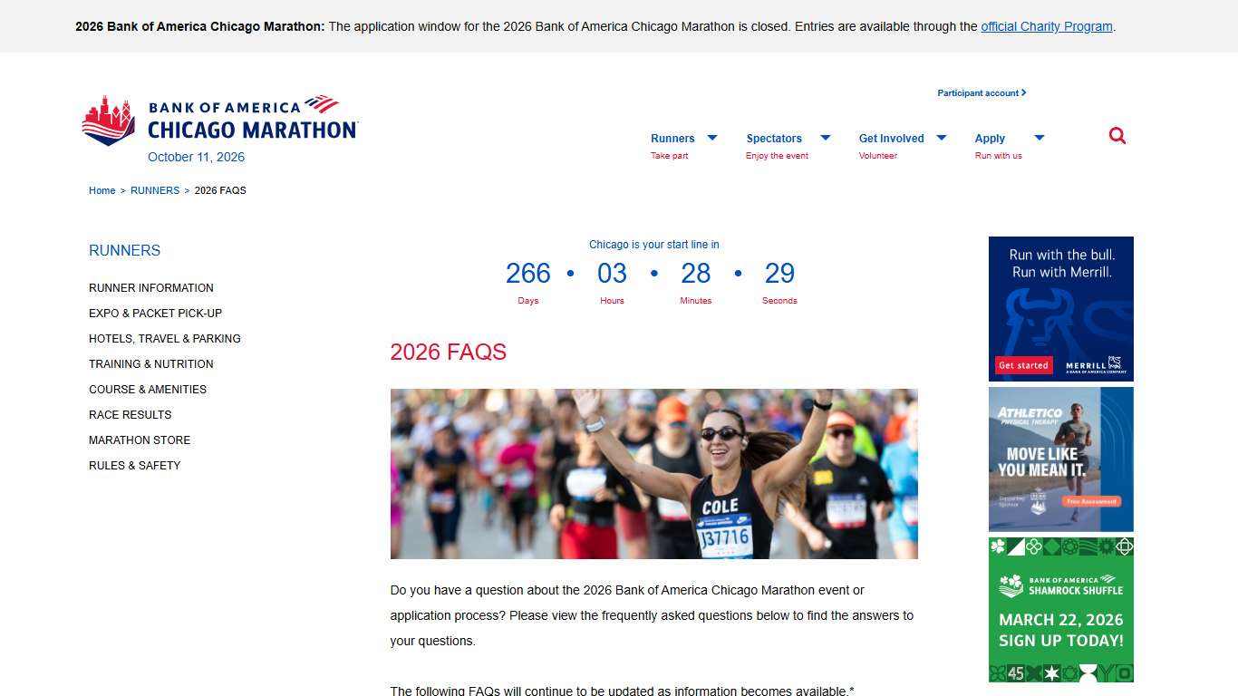 2026 FAQS - Bank of America Chicago Marathon